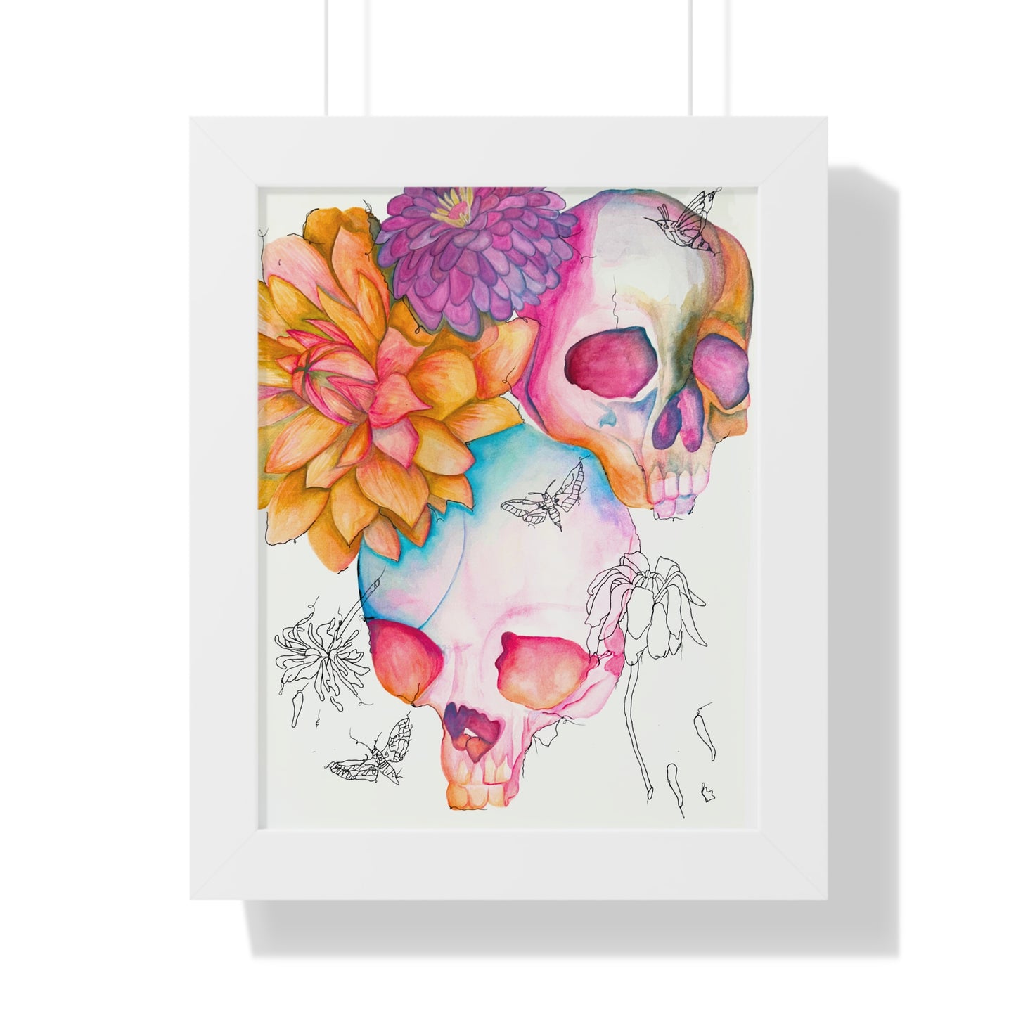 Floral Skull Art Print