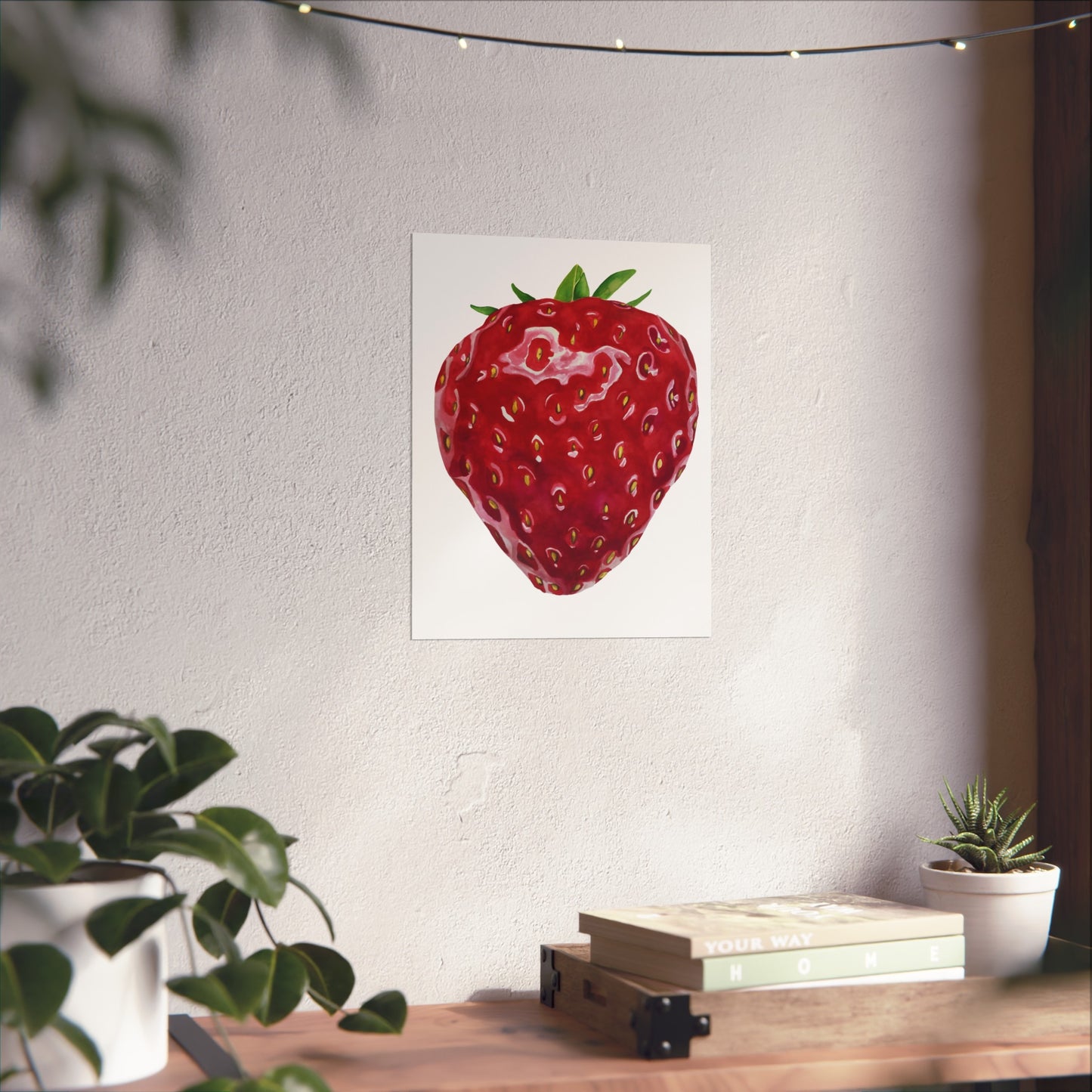 Strawberry Giclée Art Print — Botanical Fruit Wall Art