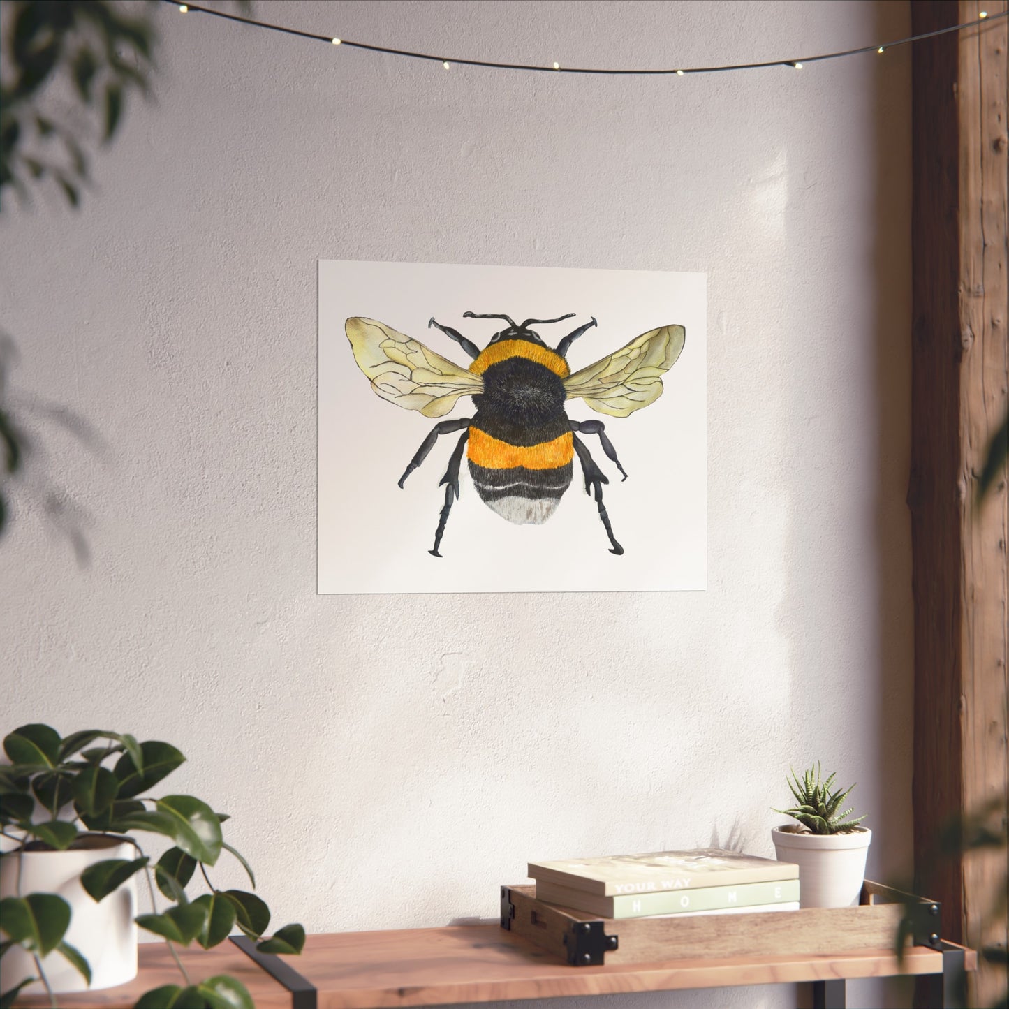 Bumblebee Giclée Art Print — Watercolor Bee Wall Art