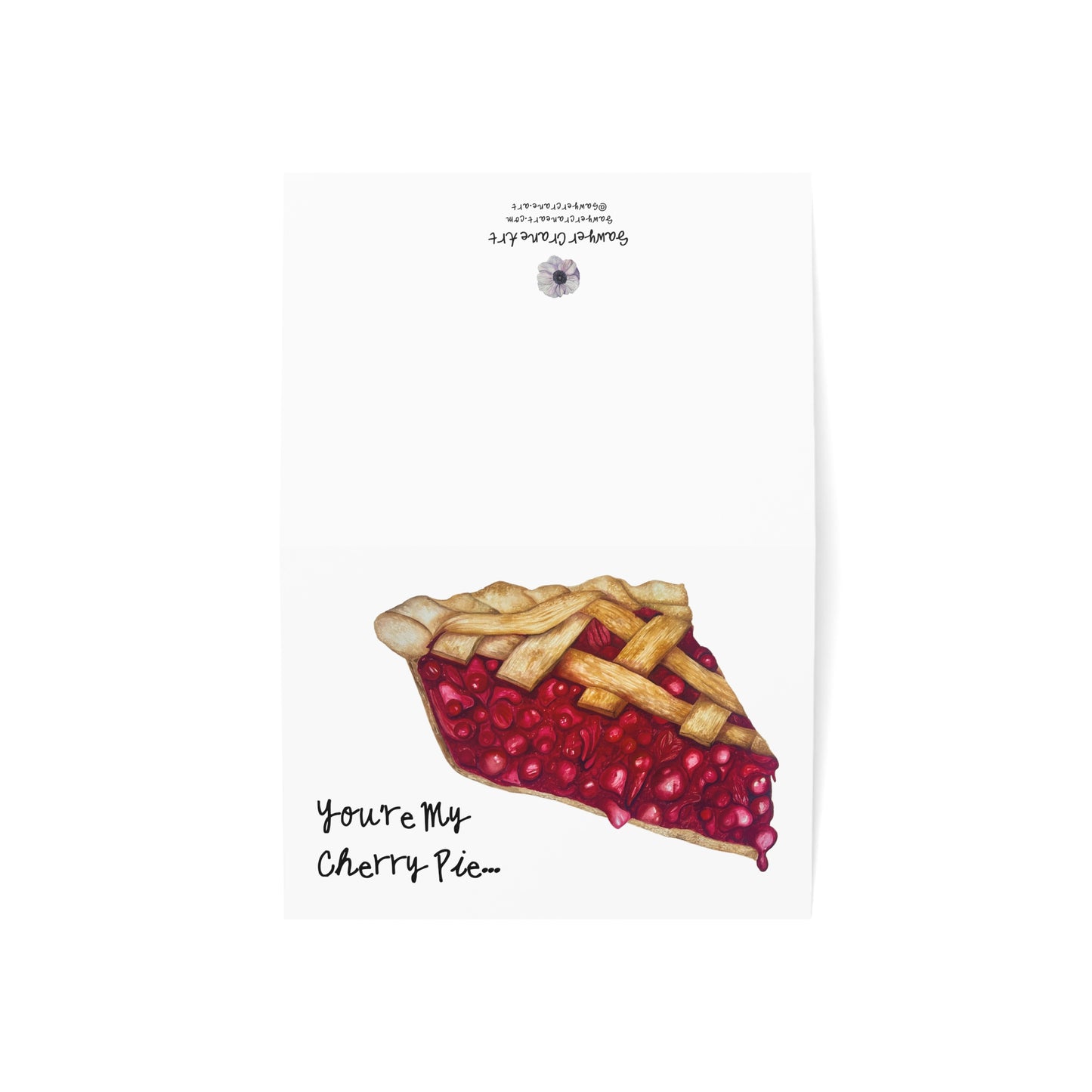 Funny 'You're My Cherry Pie' Greeting Cards — Humorous Song Lyric Note Cards (Pack Options)