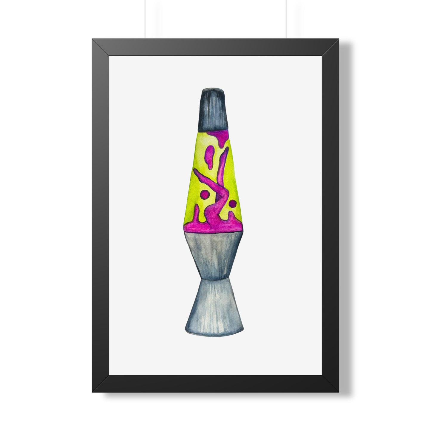 Lava Lamp Lady Framed Poster  Retro Neon Home Wall Art