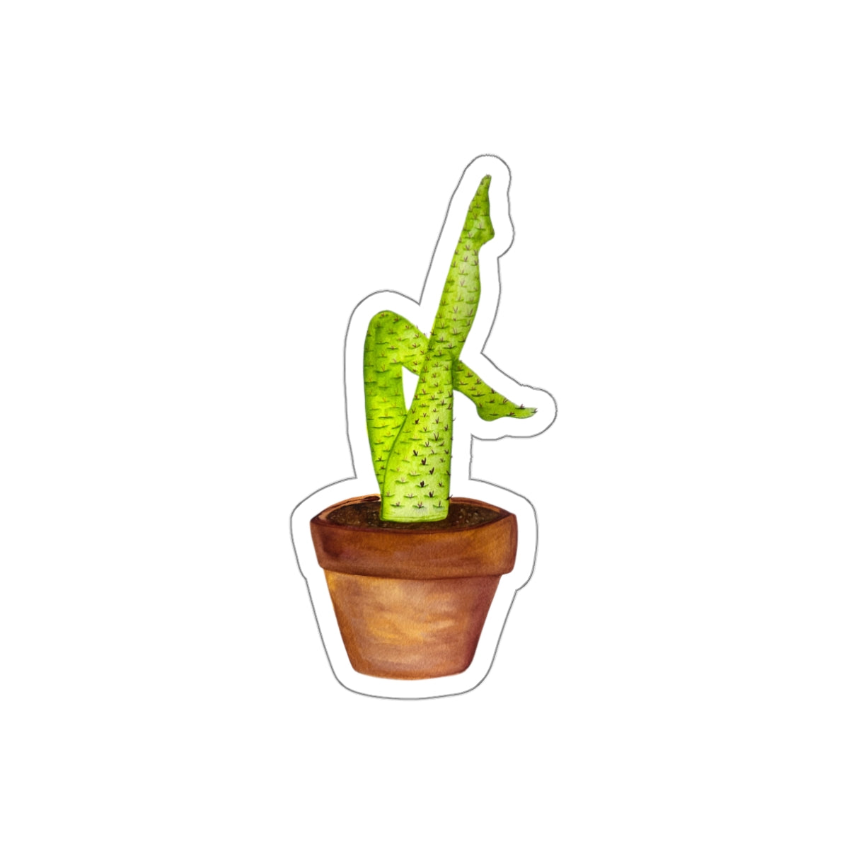 Potted Cactus Legs Sticker