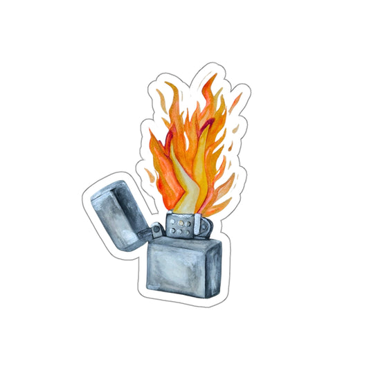 "Burn It Down" Zippo Fire Lighter with Legs Sticker