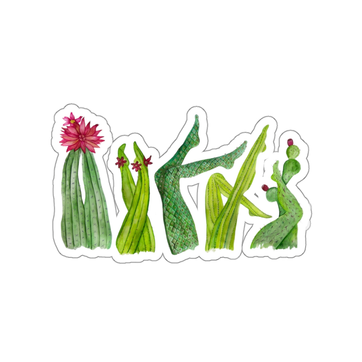 "Don't Touch" Cactus Legs Sticker